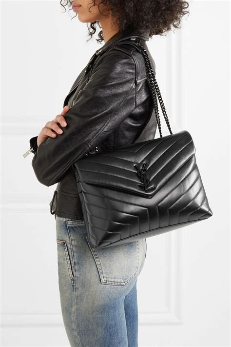 ysl tasche loulou medium|SAINT LAURENT Loulou medium quilted leather shoulder bag.